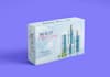 do product packaging box and label design with 3d mockup