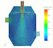 do cfd analysis, thermal and flow simulation, temperature and velocity  study
