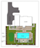 do 2d layout landscape garden plan, front and backyard design