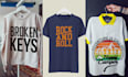 create custom minimalist typography t shirt logo design