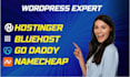 design wordpress website on bluehost namecheap hostgator siteground godaddy