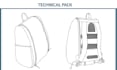 design bag concept tech pack, backpack, purse, handbag etc