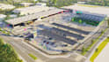 render 3d architectural landscape design, town, site plan model masterplan