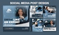 create social media post designs, banners, covers, ads, and headers