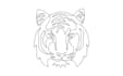 draw custom animal portrait in one line style