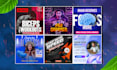 design social media posts, instagram post  facebook post ad creative