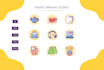 draw artistic hand drawn icons