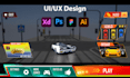 make game UI, gui, UX design for consoles, PC and mobile
