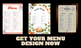 do unique food menu design, restaurant menu, drink bar menu