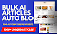 build ai auto blog site with 1k gpt3 ai generated articles