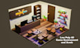 design low poly 3d model, low poly 3d game asset, game environment and prop