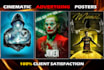design cinematic unique movie poster, film poster, poster