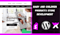 wordpress baby children products store website redesign design