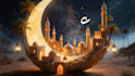 create a 3d eid mubarak video animation