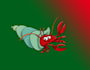 give sea hermit crab logo design and branding for you in 12 hours