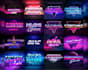 make 80s retro logo designs with neon sign chrome effects