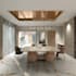 design realistic living and dining area