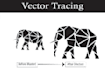 manually vector trace, convert jpg to vector, and redraw logo