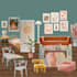 design a maximalist interior decoration based on what you like