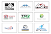 design real estate, home, property, construction logo