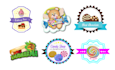 create unique candy,restaurant food logo and label designs