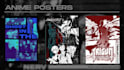 design creative anime poster cover