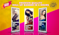 design a retractable banner, stand banner, roll up banner