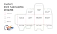 make packaging box dieline, die cut and cut lines template