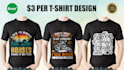 make custom typography t shirts and bulk t shirt design