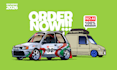 draw custom cartoon car illustration