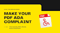 make your pdf ada, section 508, and wcag compliant