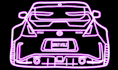 do a neon drawing of your car