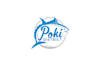 design outstanding fish salad logo with express delivery