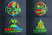 do landscape agriculture and lawn care business logo design