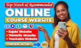 build online course website, samcart, thinkific, kajabi and teachable website