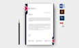design simple and good looking letterhead ms word template