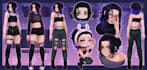 design your character sheet  with extra outfits