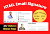 design html email signature, clickable email signature