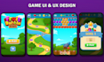 design a mobile game UI and UX graphics mobile design