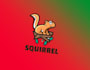give creative squirrel mascot  logo design with new concepts