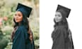 create a realistic graduation sketch portrait from your photo