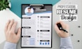create professional cv, resume and attractive cover letter template design