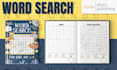 create a word search book and cover for your amazon KDP