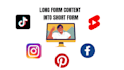 repurpose and edit your long video content into short form content or clips