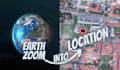 make earth and map zoom animations