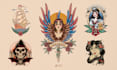 create custom traditional tattoo style design