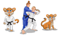 create a unique martial arts cartoon character or mascot