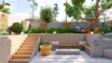 do modern backyard design in 3d