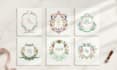 create custom wedding crest, monogram and watercolor logo