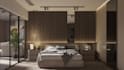 create master bedroom, bathroom and kitchen interior design 3d renders